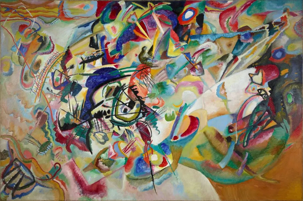 Кандинский В. Композиция VII (https://my.tretyakov.ru/app/masterpiece/10873)