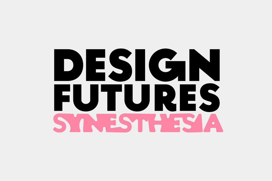 Айдентика выставки Design Futures Synesthesia