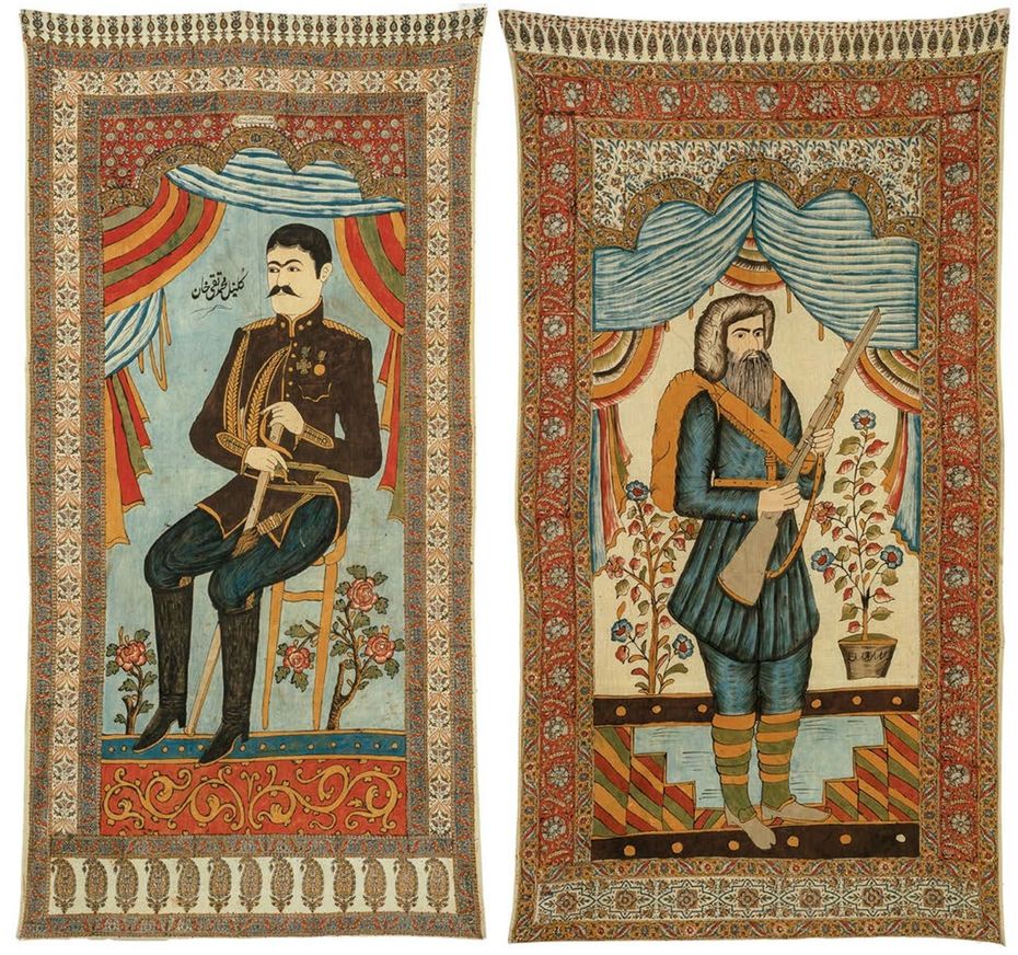 Ил. 11. Полковник Мухаммад Таги-хан. Каламкар. 1920-е. // Ил. 12. Мирза Кучек-хан. Каламкар. 1920-е. © Государственный музей Востока