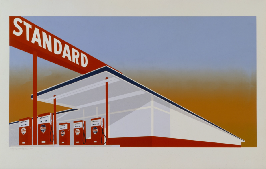 Ed Ruscha. Standard Station, 1966. Photo © Museum Associates/LACMA