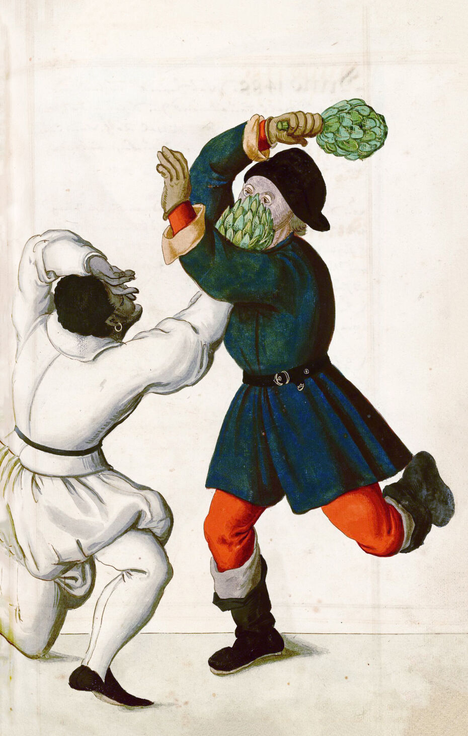  Ил. 20. Неизвестный художник. Год 1487: шуточная драка с чужаком. 1590–1620