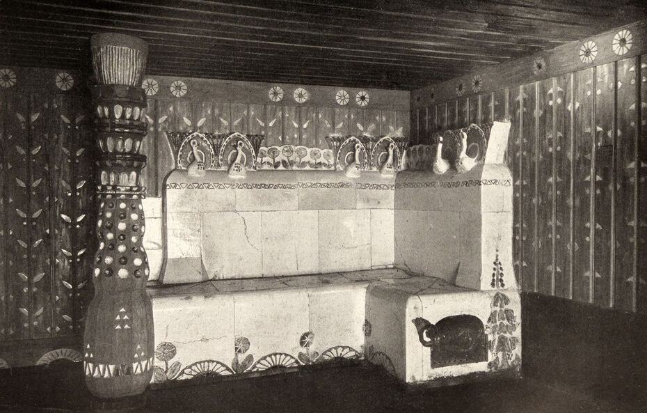 Теремок по проекту А. Я. Головина. Печь. Опубликован в журнале «Мир искусства». 1903