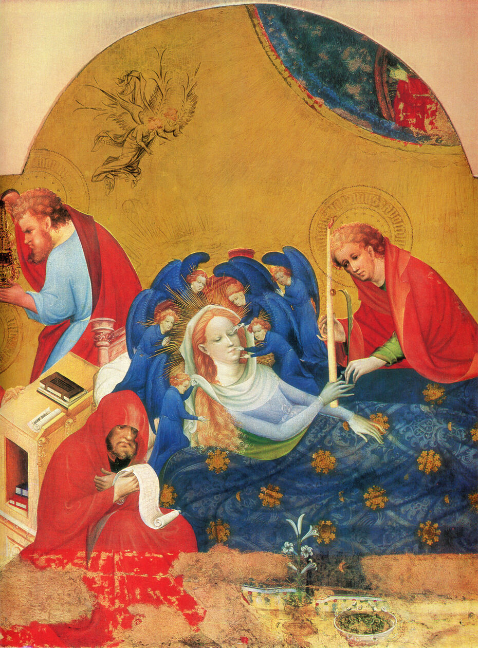 Ил. 5. Конрад фон Зёст (Конрад Зост). Смерть Марии. До 1420. Дерево, темпера. 137 × 110. Мариенкирхе, Дортмунд