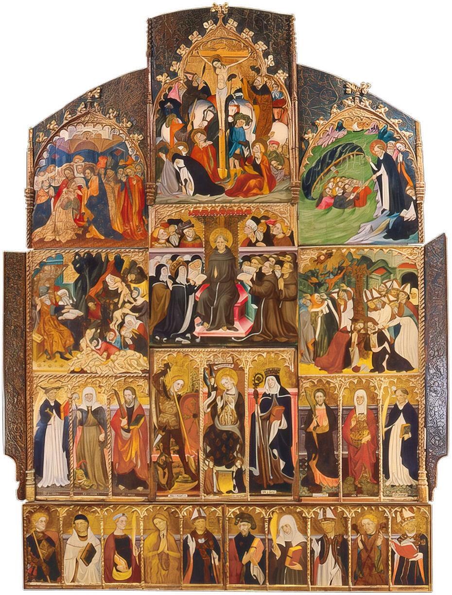 Ил. 11. Луис Боррасса. Алтарь Святой Клары. 1414–1415. Епископальный музей, Вик