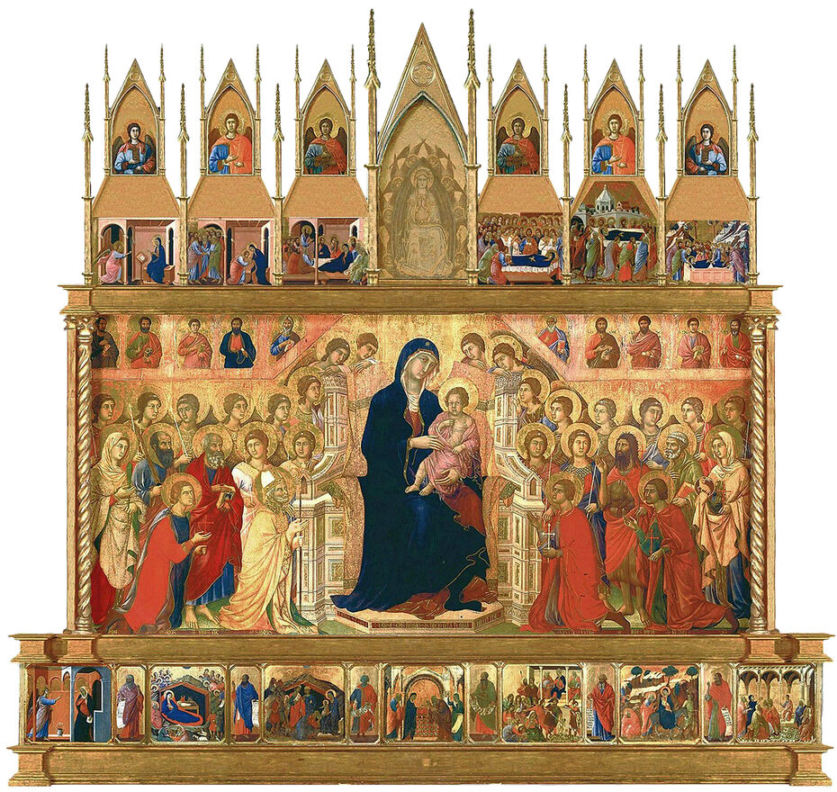 Ил. 3. Дуччо ди Буонинсенья. Маэста. 1308–1311. Дерево, темпера. 435 × 214. Опера-дель-Дуомо, Сиена