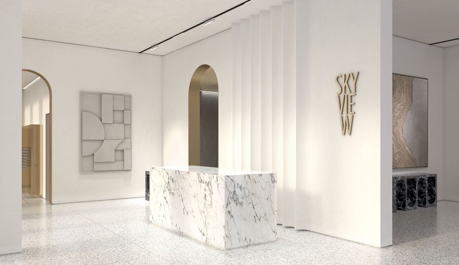 Дизайн общественных пространств ЖК SKY VIEW