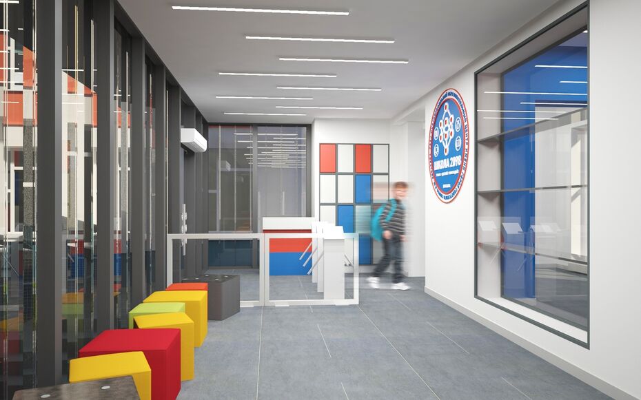 Интерьеры для школы 2098 г. Москва