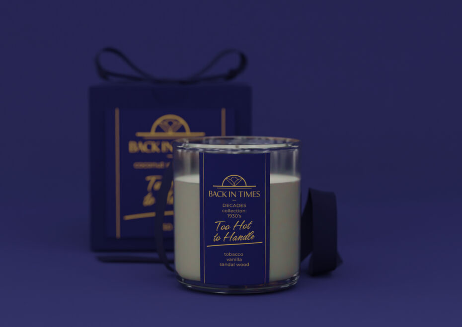 Айдентика для бренда свечей Back in Times