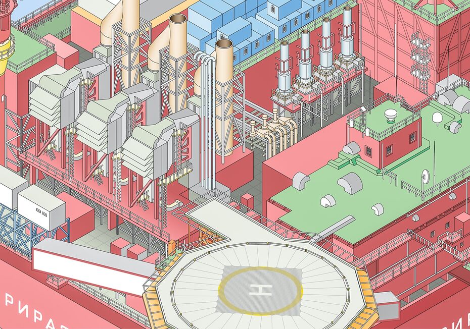 Интерактивная карта для компании Газпром нефть